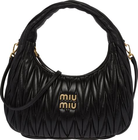 Miu Miu Miu Wander Matelass Nappa Leather Hobo Bag Shopstyle