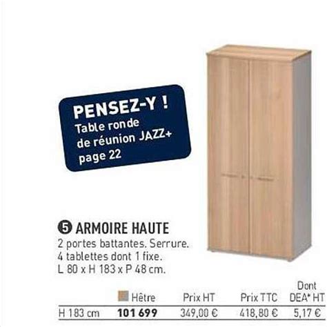 Promo Armoire Haute Chez Hyperburo ICatalogue Fr