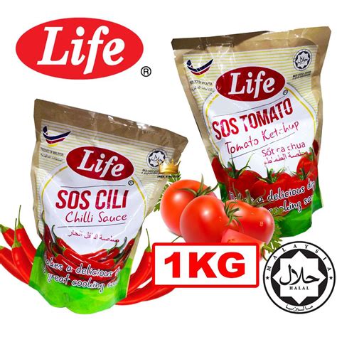 Life Sos Cili Sos Tomato Refill Pack Sos Burger 1KG Pouch Chilli Sauce