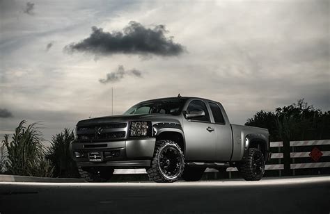 Chevy Silverado Gm Bowtie Gray Truck Hd Wallpaper Peakpx