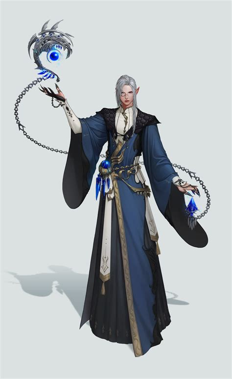 Artstation Elf Mage Jinju Choi Anime Elf Male Elf Mage Clothing