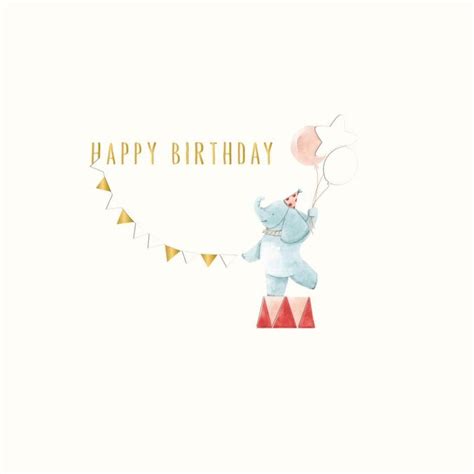 Doppelkarte Happy Birthday Elefant Trendset Interiors Inspiration