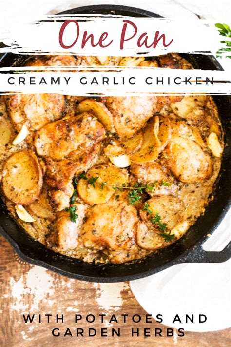 Quick And Easy One Pan Creamy Garlic Chicken With Potatoes Winter