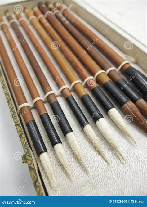 Chinese writing brush stock photo. Image of bamboo, writing - 21529860