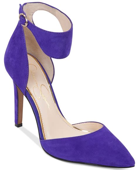 Jessica Simpson Cita Two Piece Pumps In Purple Regal Purple Suede Lyst