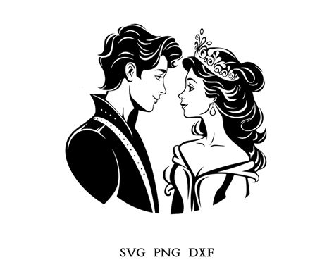 Prince And Princess Svg Fairytale Svg Magical Couple Etsy Australia