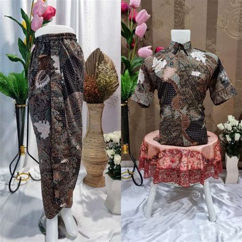 KEMEJA Gallery Kebaya Batik Rempel Skirt Couple Short Shirt