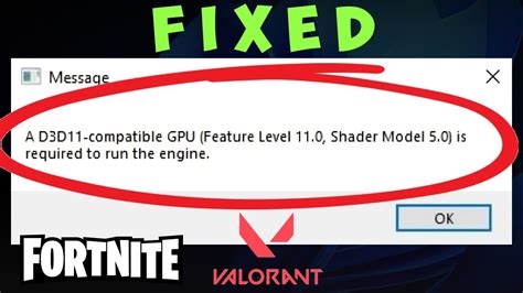 Fix A D3d11 Compatible Gpu Feature Level 11 0 Shader Model 5 0 Is