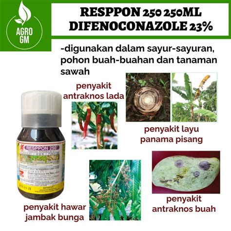 Resppon Difenoconazole Ml Fungicide Racun Kulat Durian Sayur