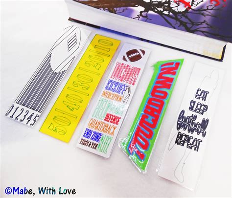 Laminated Football Bookmarks Handmade Bookmarks For Boys Etsy