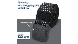 Rhodey Ikat Pinggang Pria Anti X Ray Plastik Non Metal Cbfj