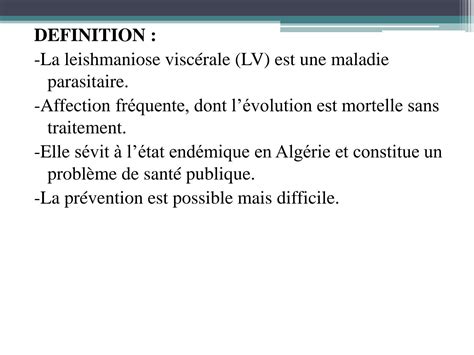 SOLUTION 19 Leishmaniose Visc Rale De L Enfant Dr Djabri Studypool