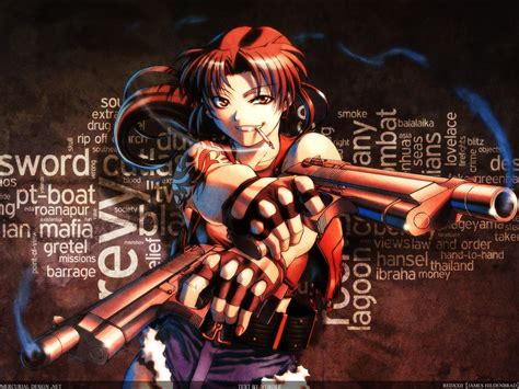 Wallpaper Gun Anime Girls Smoking Cigarettes Black Lagoon Revy Pistol Comics