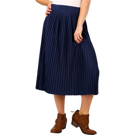 B Collection Womens Pleat Skirt Navy Big W