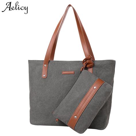 Aelicy Pcs Women S Fashion Canvas Shoulder Bags Woman Designer Bags