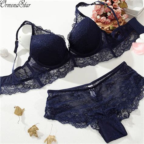 New Womens Sexy Bra Set Lace Underwear Underwire Thin Cup Lingerie Sets