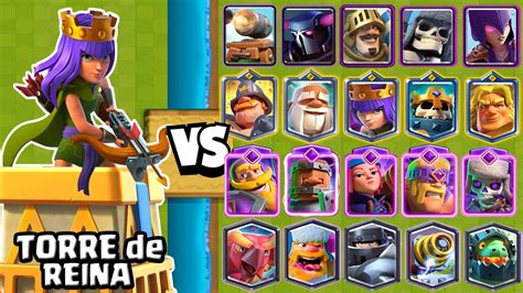 TORRE De REINA ARQUERA Vs TODAS LAS CARTAS TERRESTRES Clash Royale