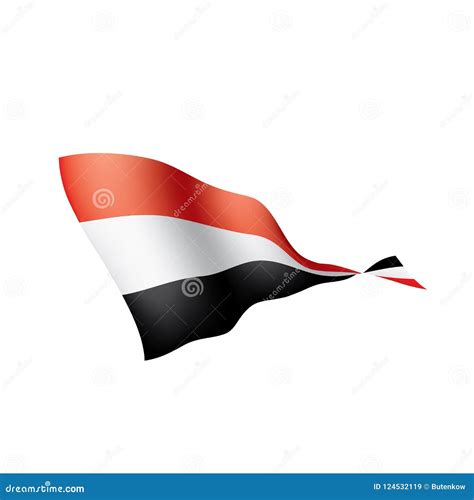 Yemeni Flag, Vector Illustration Stock Illustration - Illustration of ...