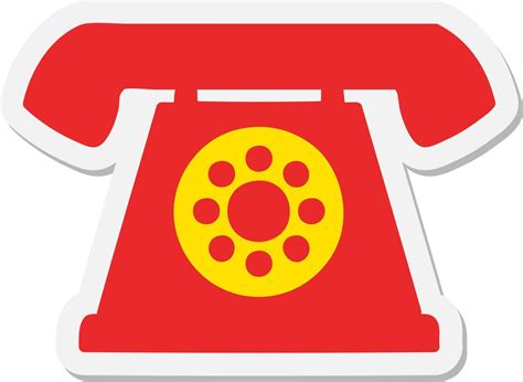 Old Style Telephone Sticker 8313854 Vector Art At Vecteezy