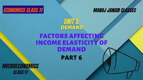 Factors Affecting Income Elasticity Of Demand Factors Affecting Elasticity Of Demand Youtube