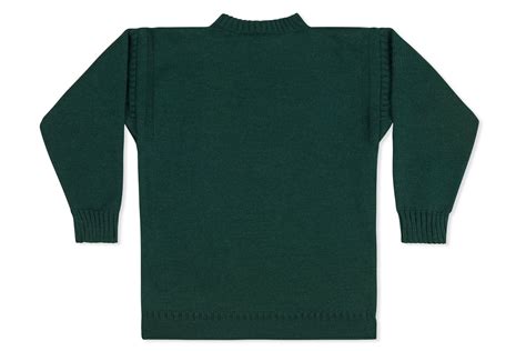 Traditional Guernsey Jumper In Bottle Green - Guernsey Woollens Ltd