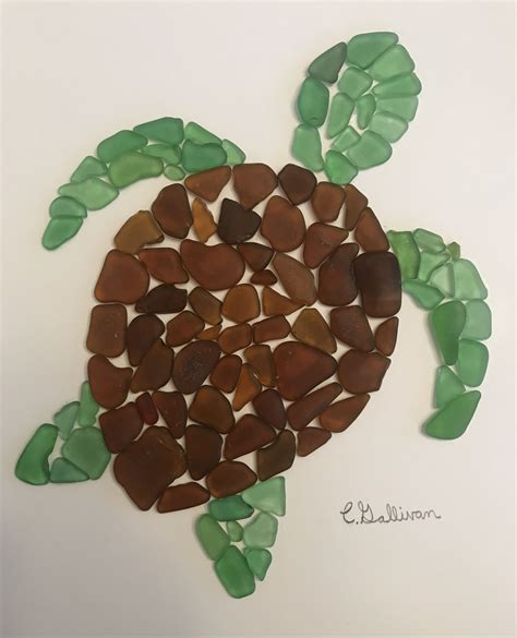 My First Sea Glass Creation Sea Glass Mosaic Sea Glass Art Stained