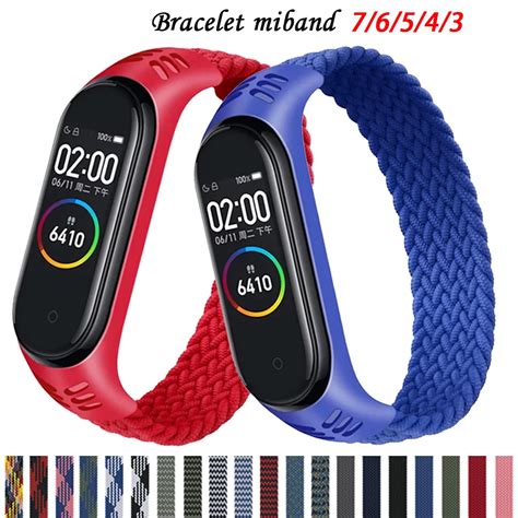 Bracelets De Montre Pour Mi Band Bracelet En Nylon Tress