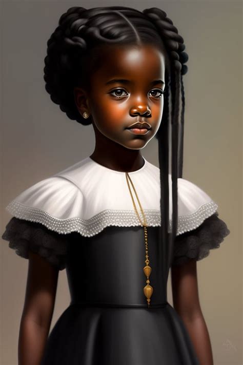 Little Black Girl Painting