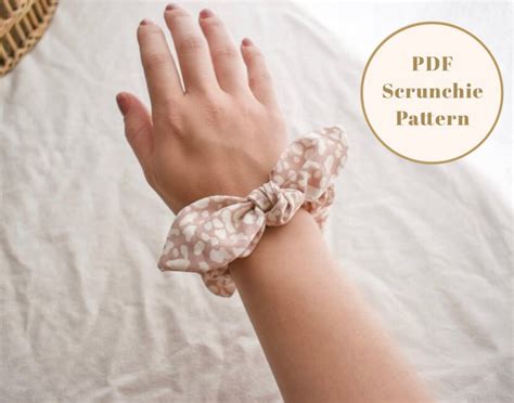 Scrunchie PDF Pattern Hair Scrunchie Sewing Pattern Hair Tie Etsy