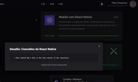 GitHub Colaquecez Challenge Rocketseat React Native Desafio Do