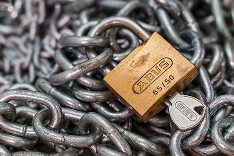 Free stock photo of chain, key, lock