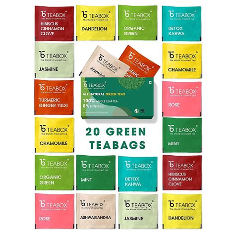 Amazon Teabox Green Tea Sampler Bags Pcs Pcs X Flavors