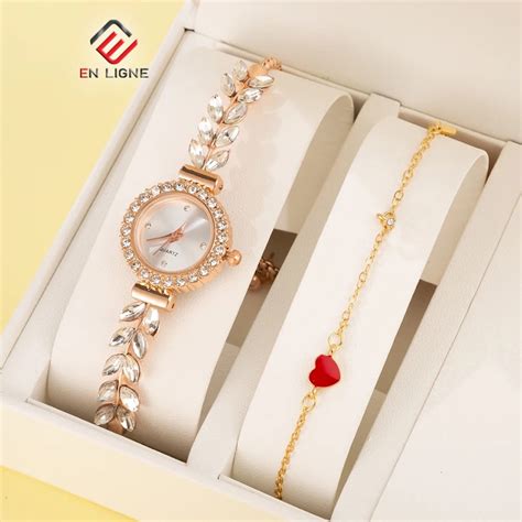 Jual En Ligne Jam Tangan Wanita Gaya Korea Model Gelang Serut Bulat