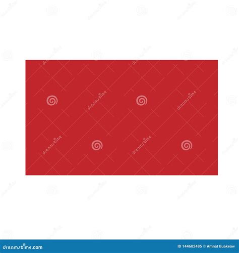 Red Rectangle Basic Simple Shapes Isolated On White Background