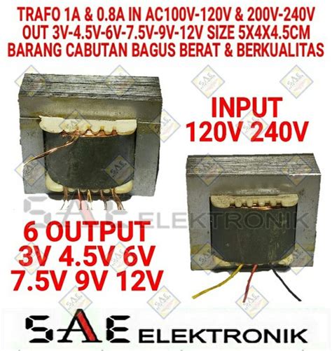 Jual TRAFO 1A 0 8A TRAFO 1000MA 800MA FOR 1A ADAPTOR POWER SUPPLY 1