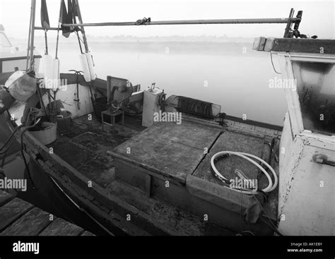 Fishing boat deck Stock Photo - Alamy