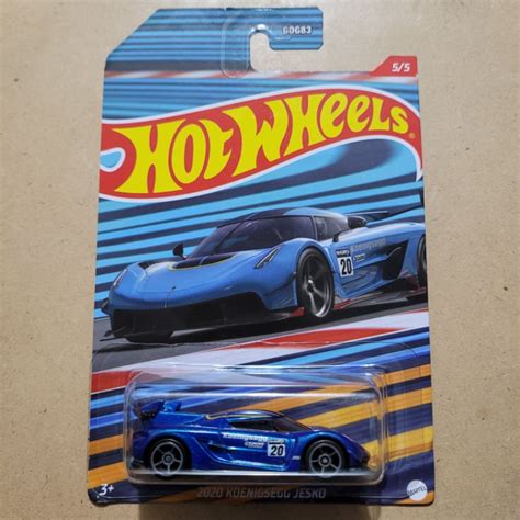Jual HOT WHEELS KEMASAN KERUT TEKUK 2020 KOENIGSEGG JESKO RACING CIRCUIT BLUE