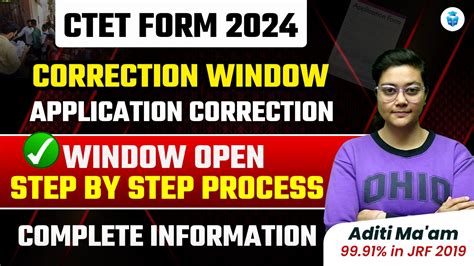 CTET Form Correction Window 2024 Ctet Nic In Live Application