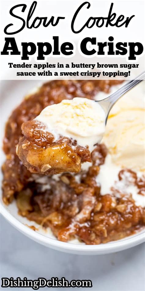 Slow Cooker Apple Crisp Gluten Free • Dishing Delish