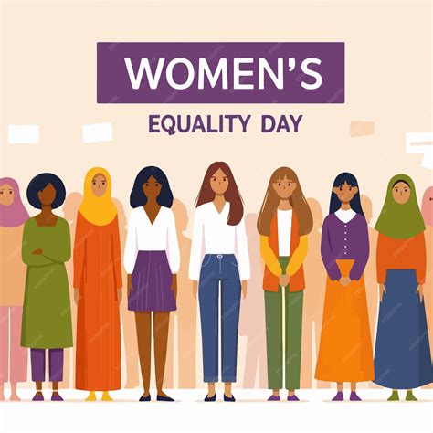 Premium Vector Womens Equality Day Flat Vector Illustration