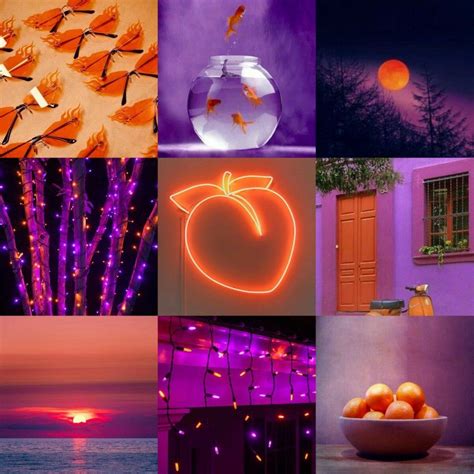 Purple And Orange Moodboard Mood Board Design Branding Mood Board