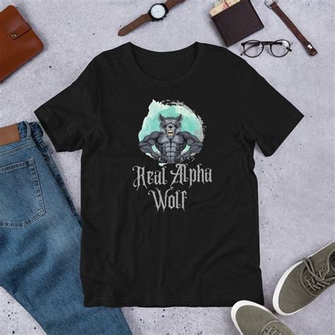 Real Alpha Wolf T Shirt By Bonus24shop On Etsy Wolf T Shirt Shirts