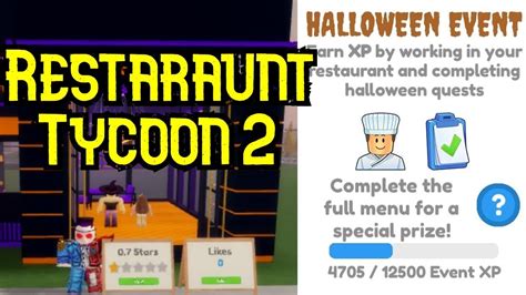 Completing The Halloween Quests In Restaurant Tycoon Youtube