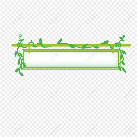 Fresh Green Title Border,retro Title Box,frame PNG Transparent Image ...