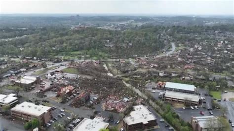 Drone Footage Shows Damage From Arkansas Tornado The Australian