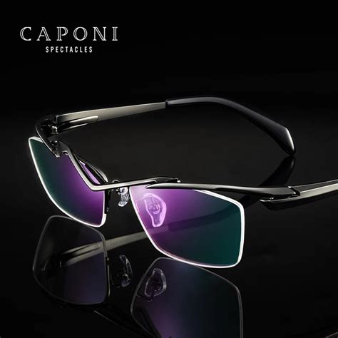 CAPONI Gafas Cuadradas De Titanio Puro Para Hombre Lentes Pticas De