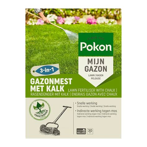 Pokon Gazonmest Met Kalk 3 In 1 Graszaaddirect