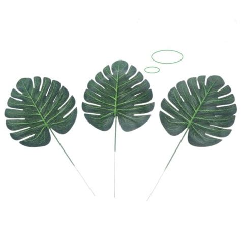 10 Pcs Monstera Leaf Artificial Tropical Leaves Decoration House Plants