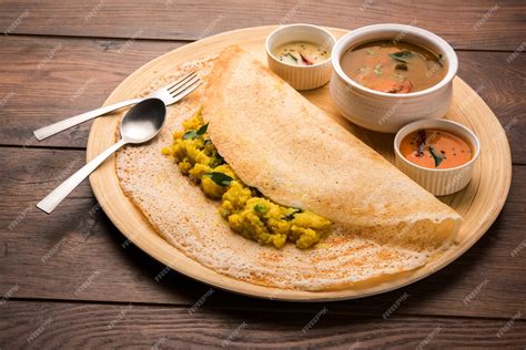 Premium Photo Masala Dosa Is A South Indian Meal Served With Sambhar