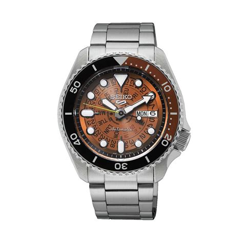 Seiko 5 Sports Skx Skeleton Style Burnt Orange Amj Watches